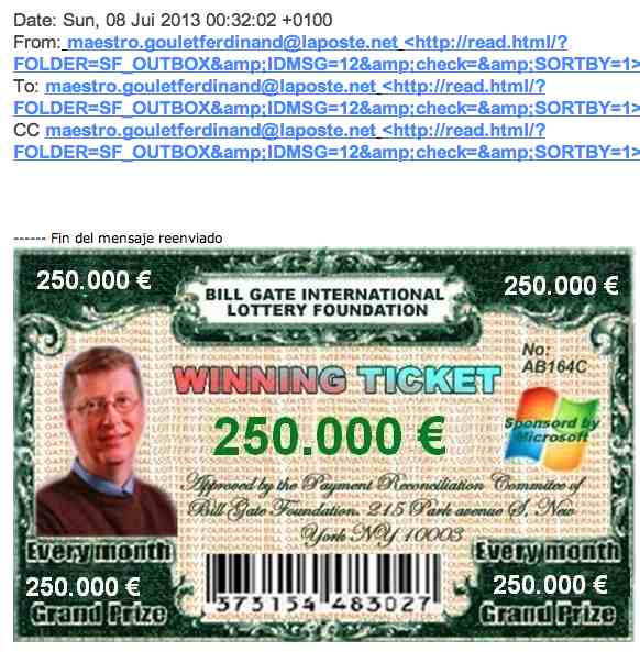 Bill gates international Lottery Foundation
