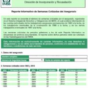 Semanas Cotizadas IMSS